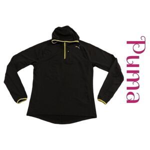 Puma Athletic 1/4 Zip Long Sleeve Pullover Hoodie Shirt Sz Medium